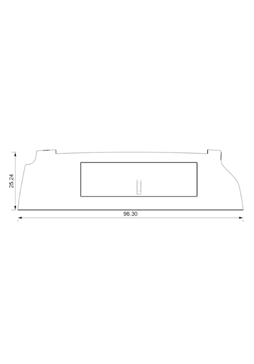Over-cab storage front dimension