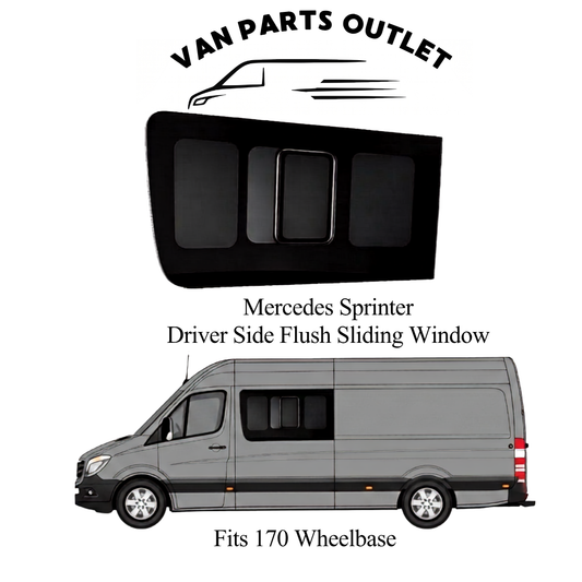 Glacier View Sprinter Flush Sliding Window Driver-Side (Front)