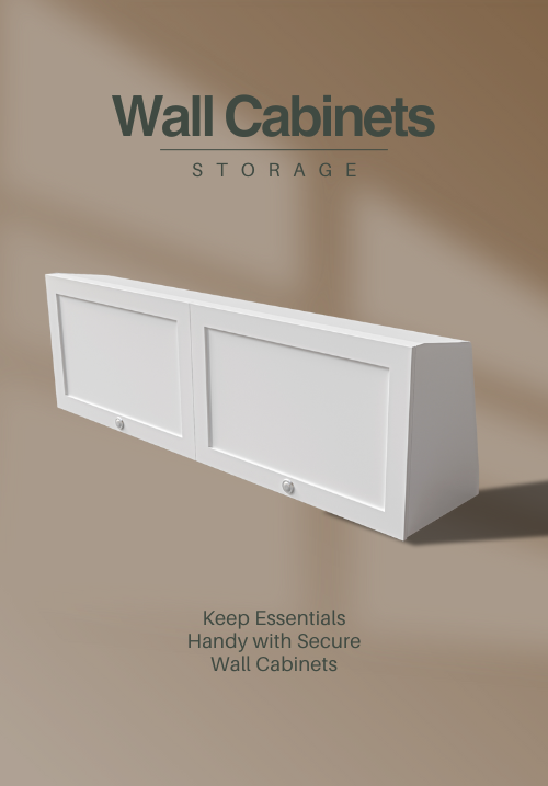 Compact wall-mounted cabinets designed for van life