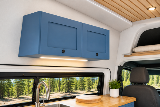 Vankea Lift-Up Upper Wall Cabinet — Camper Van Storage
