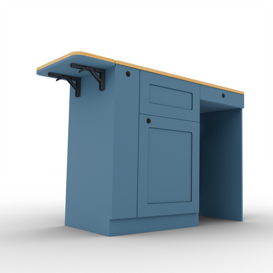 Vankea Galley Kitchen Cabinet — Bamboo Top