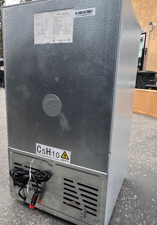 Van refrigerator Back View