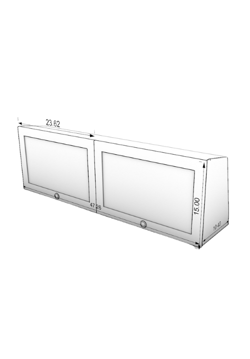 Wall cabinets side view dimensions