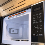 Built-in Microwave Overhead Wall Cabinet with 2-Level Storage & LED Light | Vankea