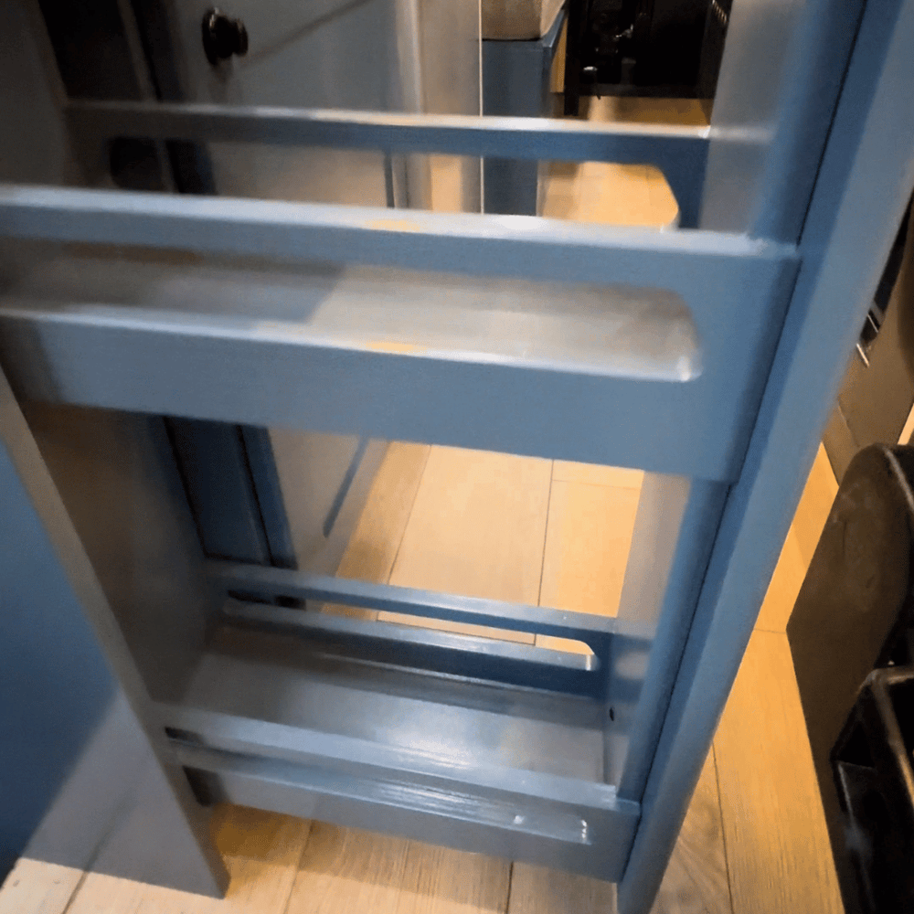 Ford Transit Van Kitchen Cabinet with Bamboo Top and Pull-Out Storage | Vankea
