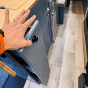 Ford Transit Van Kitchen Cabinet with Bamboo Top and Pull-Out Storage | Vankea