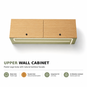 Fully Assembled Sprinter Van Overhead Wall Cabinet with 2 Compartments & LED Light | Vankea