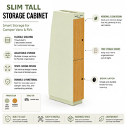 Sprinter 170 Refrigerator Cabinet with Storage Drawers