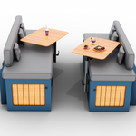 Vankea Dinette Bench Set for Camper Vans | Left & Right Seat Boxes with Storage & Battery Bay