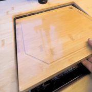 Ford Transit Van Kitchen Cabinet with Bamboo Top and Pull-Out Storage | Vankea