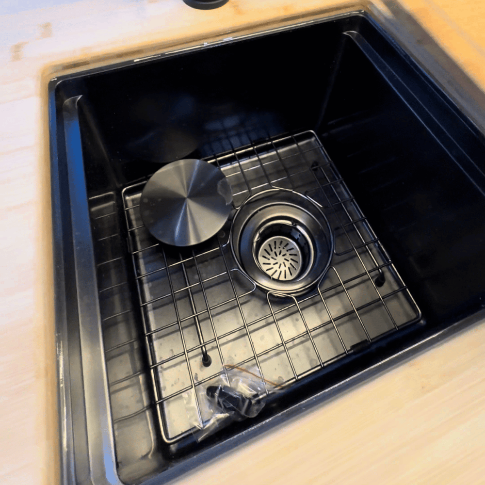 Ford Transit Van Kitchen Cabinet with Bamboo Top and Pull-Out Storage | Vankea