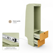 Fully Assembled Sprinter Refrigerator Cabinet with Two Bamboo Drawers | Vankea