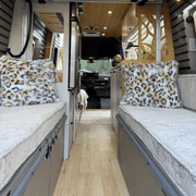 Pastel Sage Dinette Bench to Bed for Your Sprinter 170 Van | Vankea