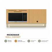 Sprinter Overhead Microwave Cabinet – Bamboo Front with Storage & LED