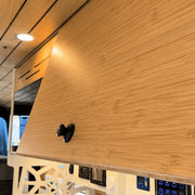 Built-in Microwave Overhead Wall Cabinet with 2-Level Storage & LED Light | Vankea