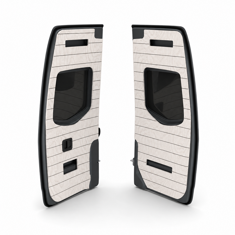 Sprinter 144 Shiplap Rear Door Panels – White Stain | Vankea