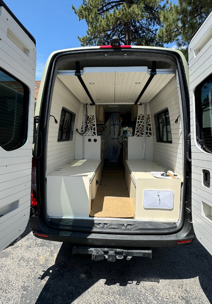 Multi-functional dinette bed system for van life