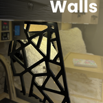 Partition wall for dividing van interior spaces
