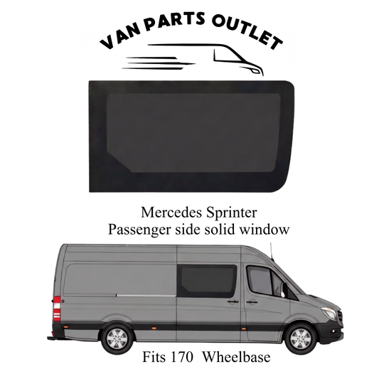 Glacier View Sprinter Passenger Side Solid Window