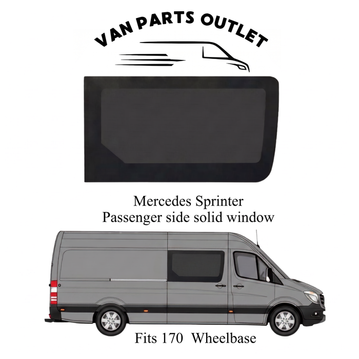 Glacier View Sprinter Passenger Side Solid Window