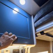 Ford Transit Overhead Cabinet with 2-Compartments Storage & LED | Vankea