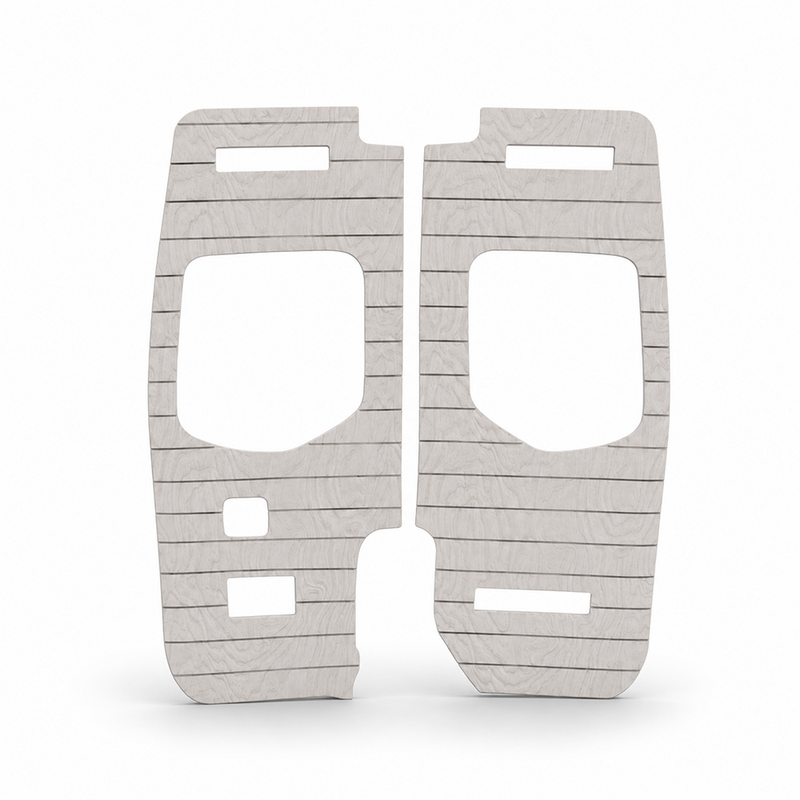 Sprinter 144 Shiplap Rear Door Panels – White Stain | Vankea
