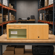 Sprinter Overhead Microwave Cabinet – Bamboo Front with Storage & LED