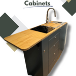 Camper kitchen cabinet with a sink 