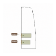 Fully Assembled Sprinter Refrigerator Cabinet with Two Bamboo Drawers | Vankea