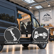 Ford Transit 148WB Driver-Side Overhead Cab Cabinet | Vankea