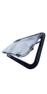 Glacier View 21" Curved Bubble Awning Van Window – Insulated Double-Pane RV Window