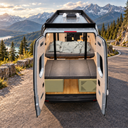 Pastel Sage Dinette Bench to Bed for Your Sprinter 170 Van | Vankea