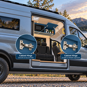 Ford Transit 148WB Overhead Cabinet with Built-In Microwave & Storage Compartment | Vankea