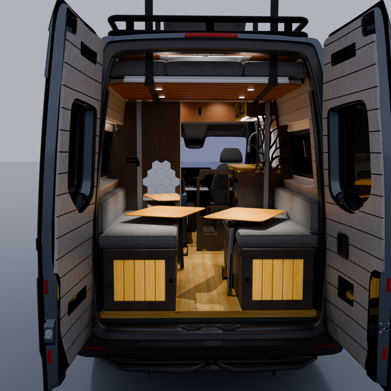 Custom Plywood Interior Wall Panels for Sprinter 144" WB | Vankea