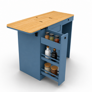 Ford Transit Van Kitchen Cabinet with Bamboo Top and Pull-Out Storage | Vankea