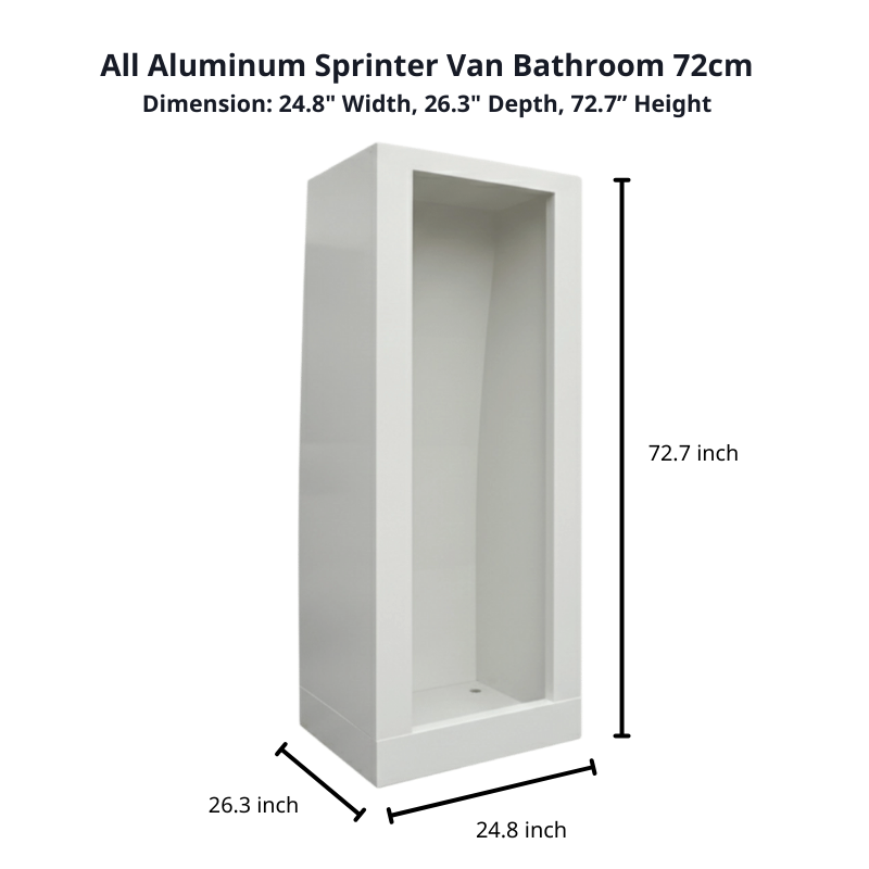 Aluminum Enclosed Shower S-28" (72cm)