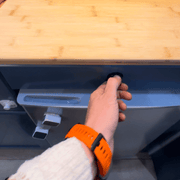 Ford Transit Van Kitchen Cabinet with Bamboo Top and Pull-Out Storage | Vankea