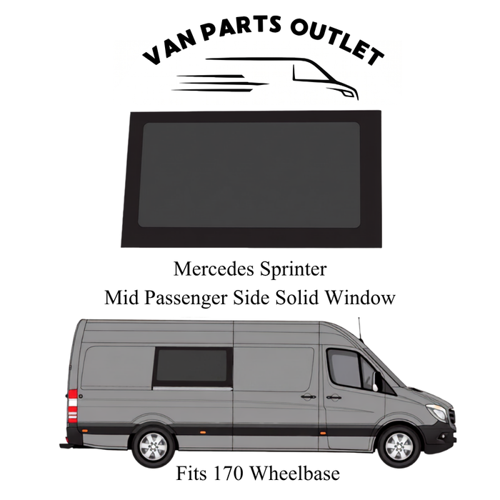 Glacier View Sprinter Mid Passenger-Side Solid Window