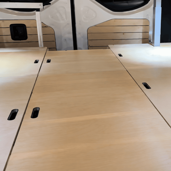 Lightweight White Dinette Bench to Bed Built to Fit Your Sprinter 170 | Vankea