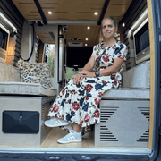 Pastel Sage Dinette Bench to Bed for Your Sprinter 170 Van | Vankea