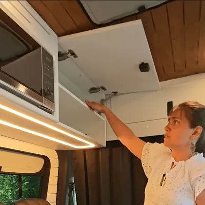 Sprinter Van Microwave Cabinet with 2-Shelf Storage | Vankea