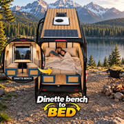 Stormy Sea Dinette Bench to Bed for Your Ford Transit 148WB | Vankea