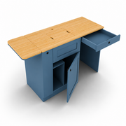 Ford Transit Van Kitchen Cabinet with Bamboo Top and Pull-Out Storage | Vankea
