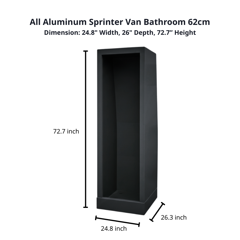 Aluminum Enclosed Shower-XS 25" (62cm)