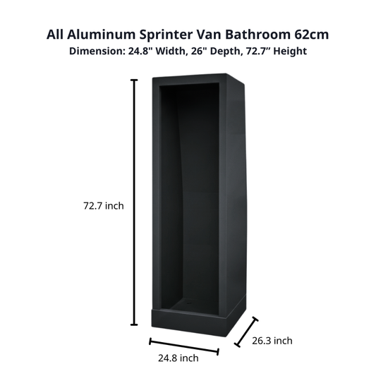 Aluminum Enclosed Shower-XS 25" (62cm)