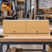 Fully Assembled Sprinter Van Overhead Wall Cabinet with 2 Compartments & LED Light | Vankea