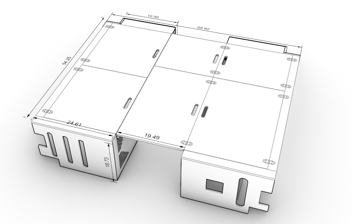 Dinette bed system top view dimensions