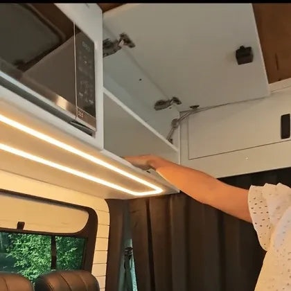 Sprinter Van Microwave Cabinet with 2-Shelf Storage | Vankea