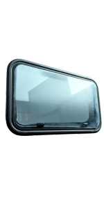 Glacier View 21" Curved Bubble Awning Van Window – Insulated Double-Pane RV Window