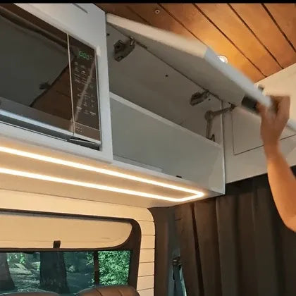Sprinter Van Microwave Cabinet with 2-Shelf Storage | Vankea